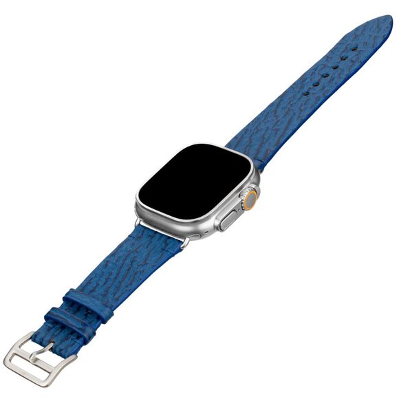 Real Shark Skin Watch Strap – Luxury Edition - Blue Color - Picture 1 of 4